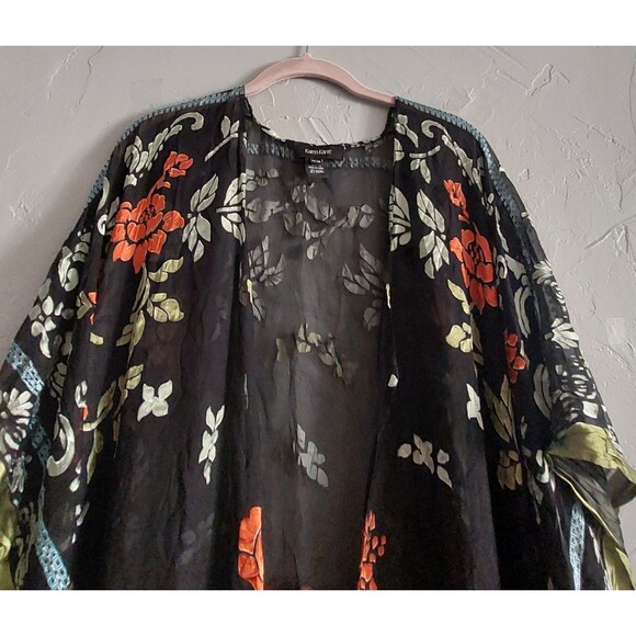 Karen Kane Cardigan Women's One Size, Nylon, Viscose, Floral, Open Front,preppy - Picture 7 of 13